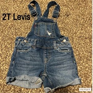 Toddler girl Levi overalls